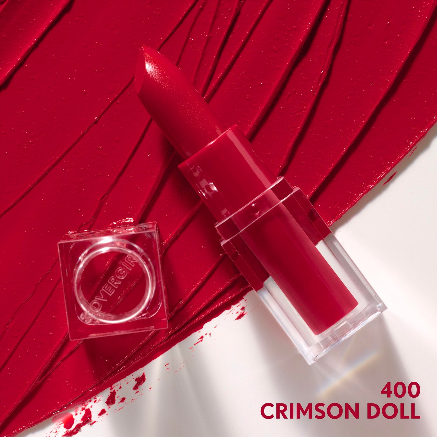 CoverGirl Clean Lip Color, Crimson Doll, Satin Finish, 24-Hour Wear, Squalane, Avocado & Aloe, Non-Drying
