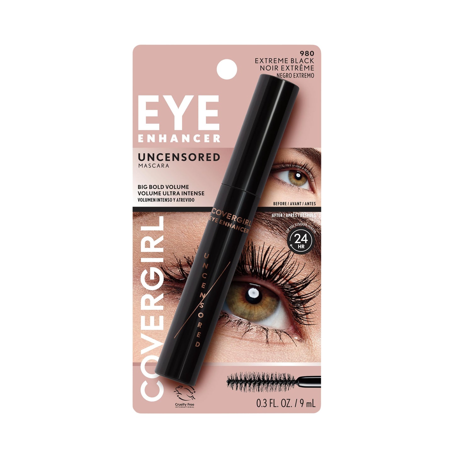 COVERGIRL Exhibitionist Uncensored Mascara for Volume and Length, Extreme Black, 0.3 Fl Oz