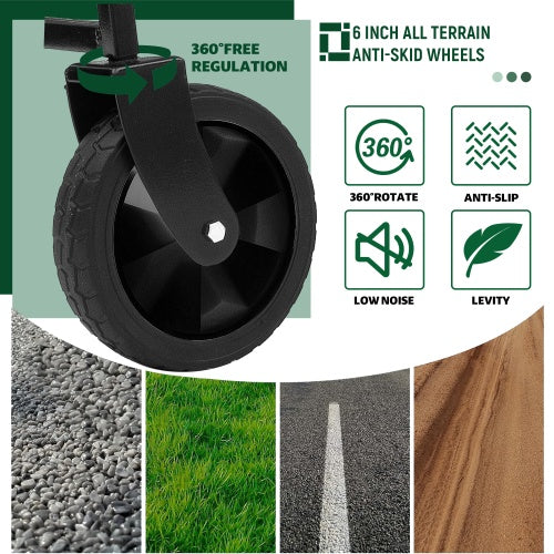 Multi-use Utility Grocery Cart For Camping 3pcs Plastic Liner Bag Cover