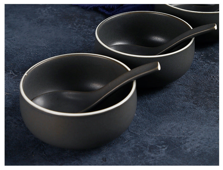 Simple Ceramic Tableware Western Food Bowls Underglaze Plates