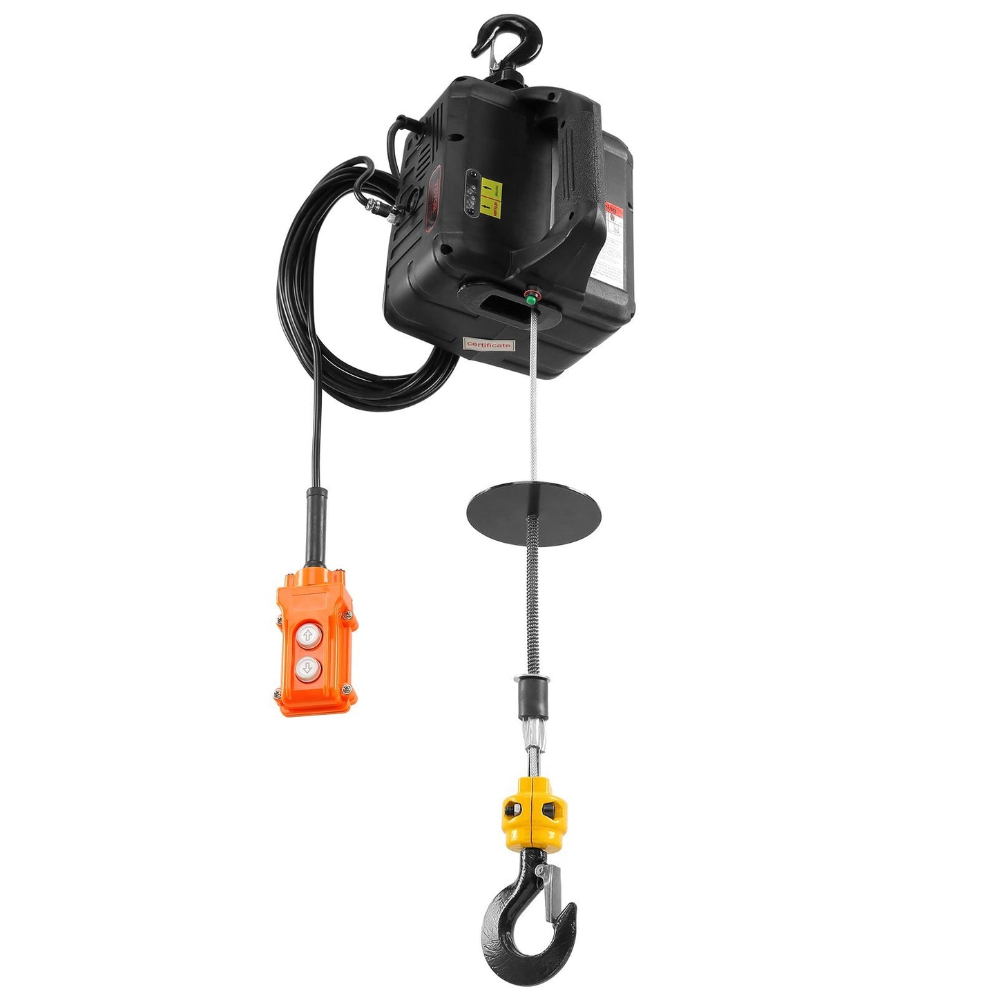 VEVOR 3-in-1 Electric Hoist Winch, 1100lbs 1500W Portable Power Winch Crane, 22.9 Ft Lifting Height, 13 Ft Min With Manual, Wired And Wireless Remote Control, Overload Protection