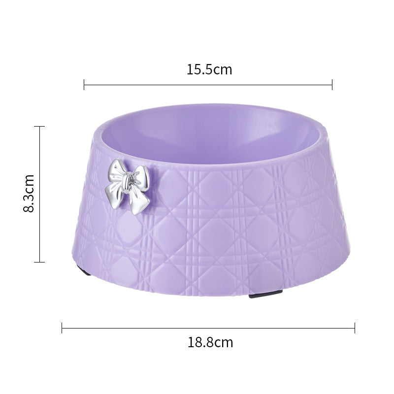 Pet Food and water Bowls with Lovely Bowknot