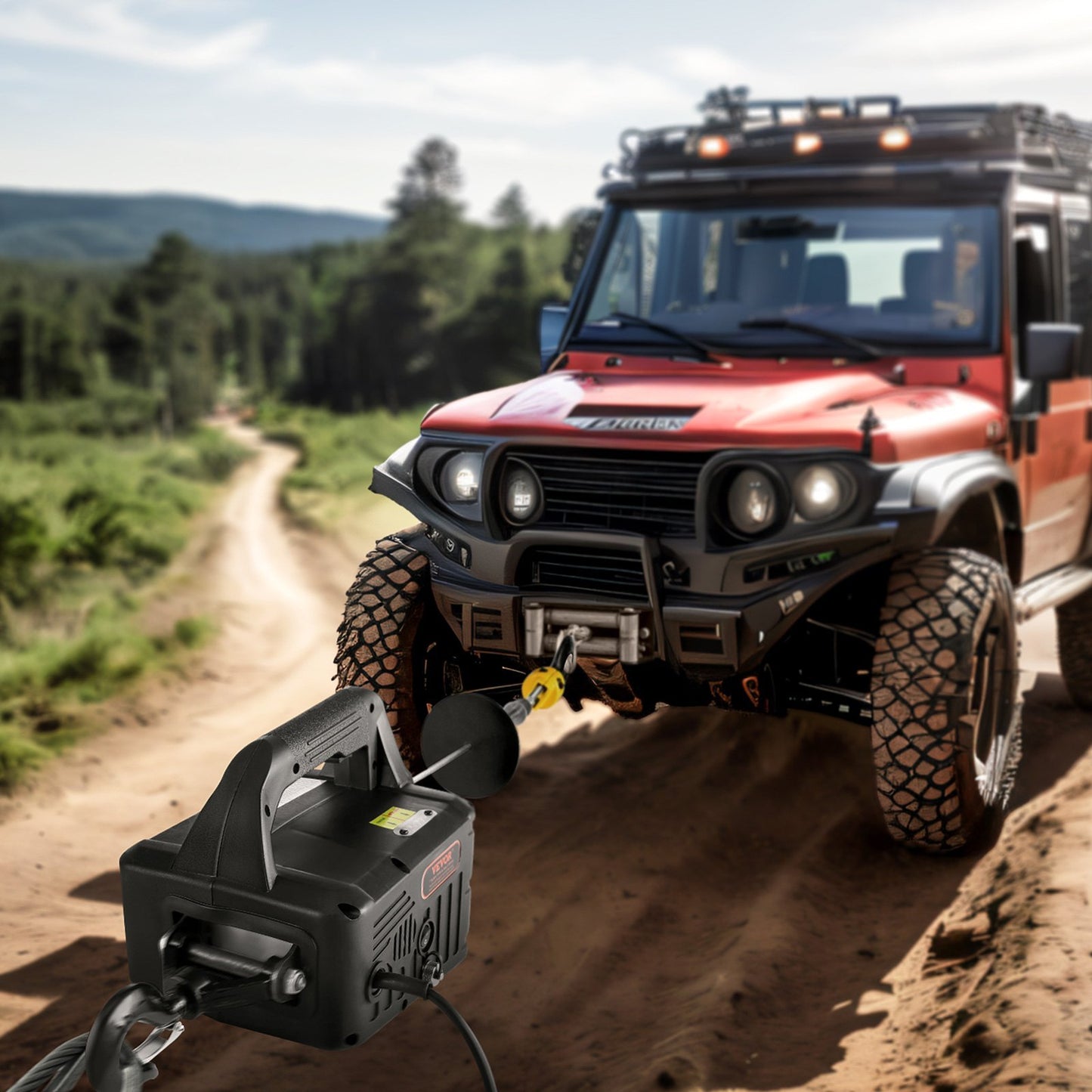 VEVOR 3-in-1 Electric Hoist Winch, 1100lbs 1500W Portable Power Winch Crane, 22.9 Ft Lifting Height, 13 Ft Min With Manual, Wired And Wireless Remote Control, Overload Protection
