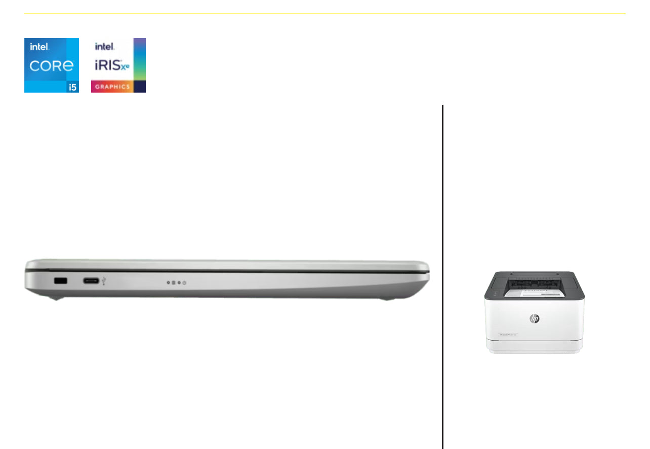 HP 240 14-inch G9 Laptop, Silver + HP LaserJet Pro 3001dw Printer 732A9PA-BN1- Bundle