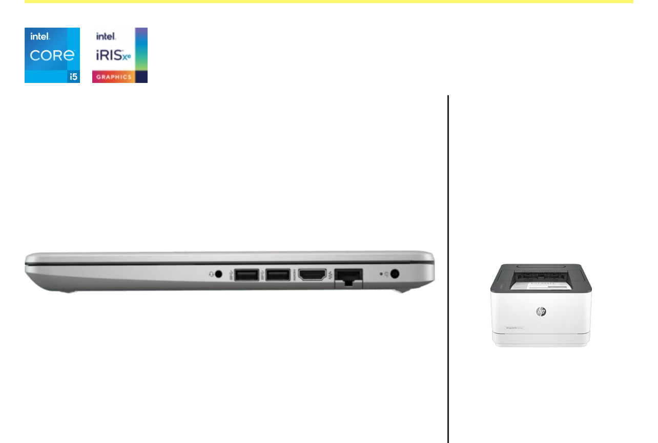HP 240 14-inch G9 Laptop, Silver + HP LaserJet Pro 3001dw Printer 732A9PA-BN1- Bundle