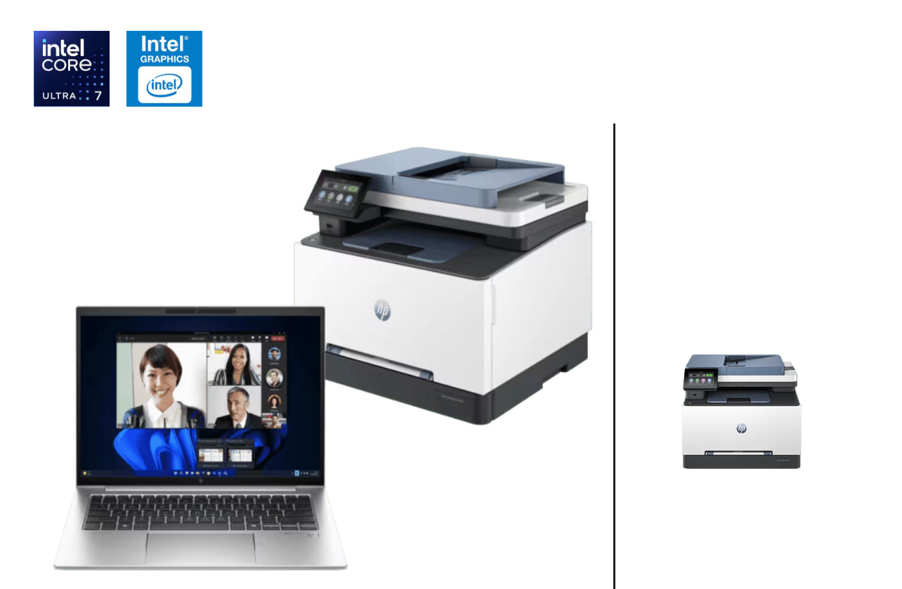 HP EliteBook 840 14 inch G11 Business Laptop, Silver + HP Color LaserJet Pro MFP 3301fdn A4LY6PA-BN3 - save $200