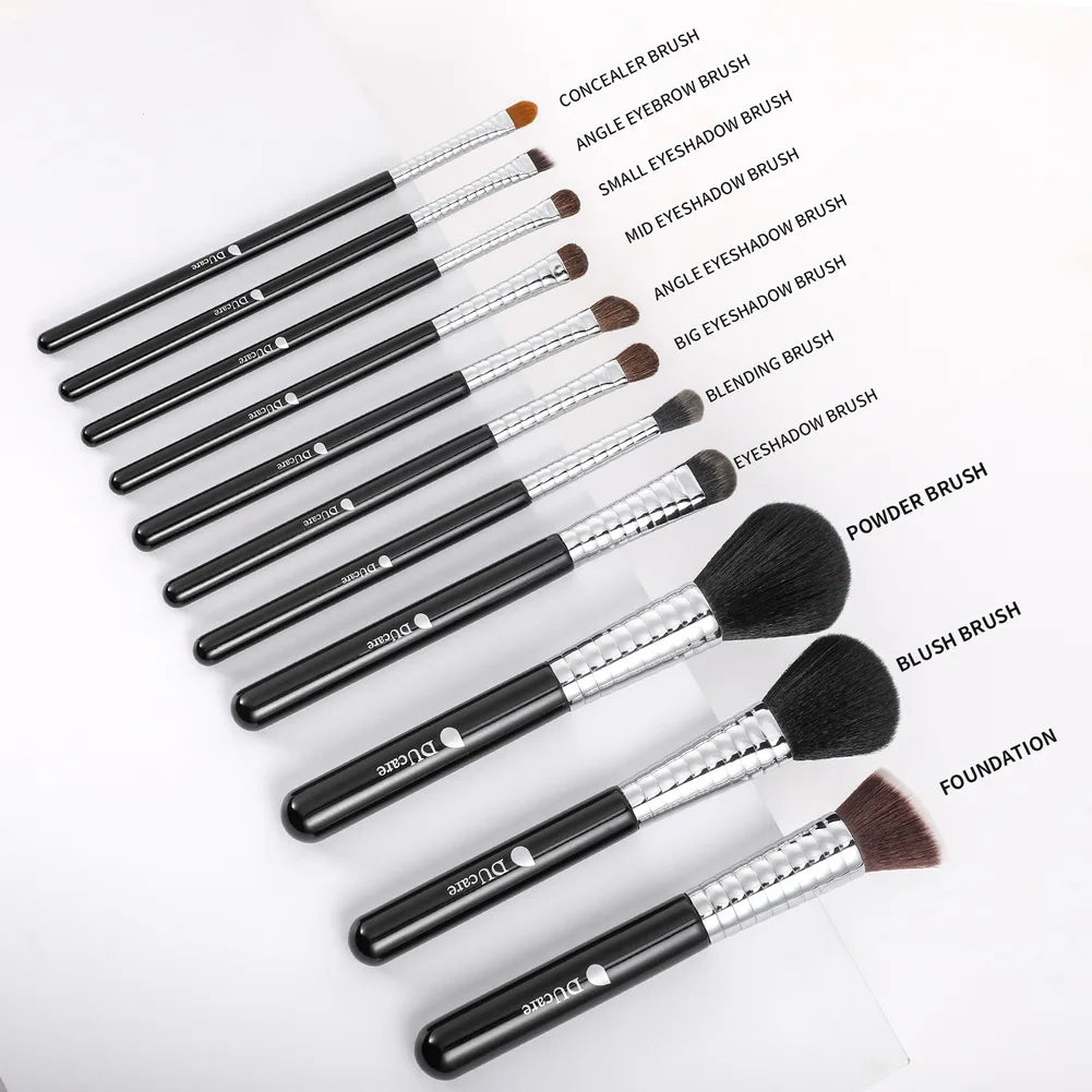 Ducare Makeup Brushes 11Pcs Professional Makeup Brush Set Foundation Powder Blush Eyeshadow Eyebrow Blending Brushes with Holder