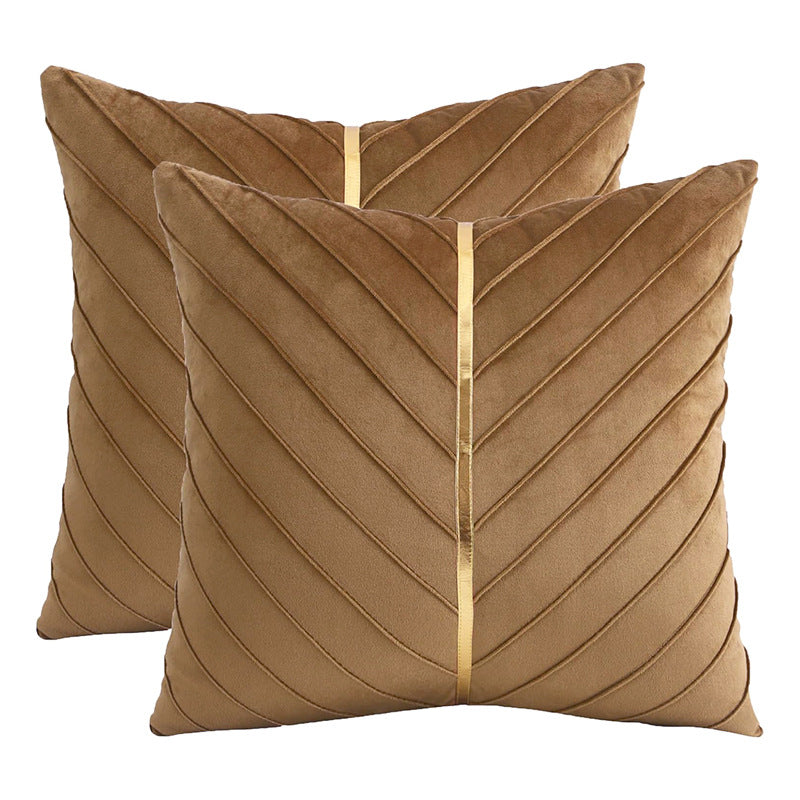 Home Simple Solid Color Flannel Pillow Cover