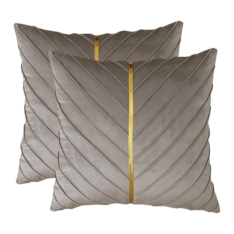 Home Simple Solid Color Flannel Pillow Cover