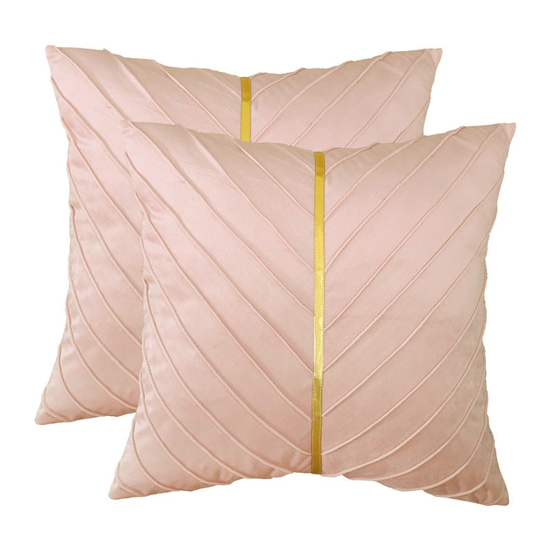 Home Simple Solid Color Flannel Pillow Cover