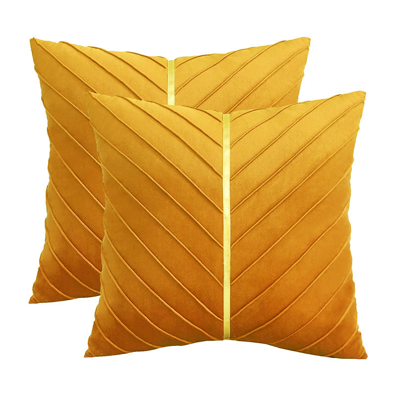 Home Simple Solid Color Flannel Pillow Cover