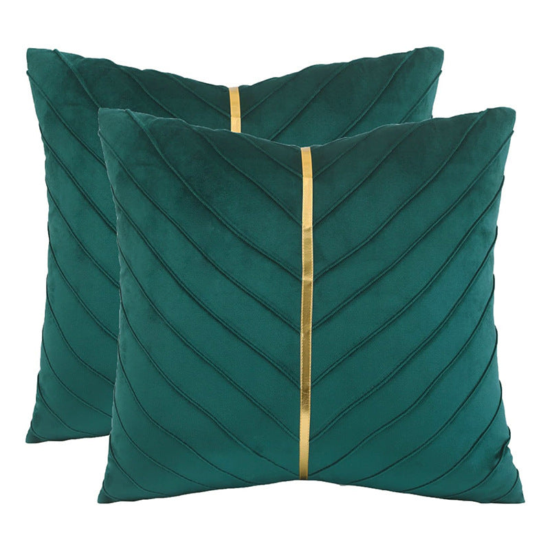 Home Simple Solid Color Flannel Pillow Cover