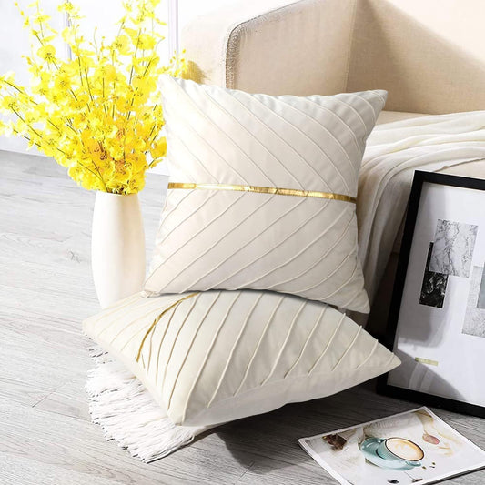 Home Simple Solid Color Flannel Pillow Cover