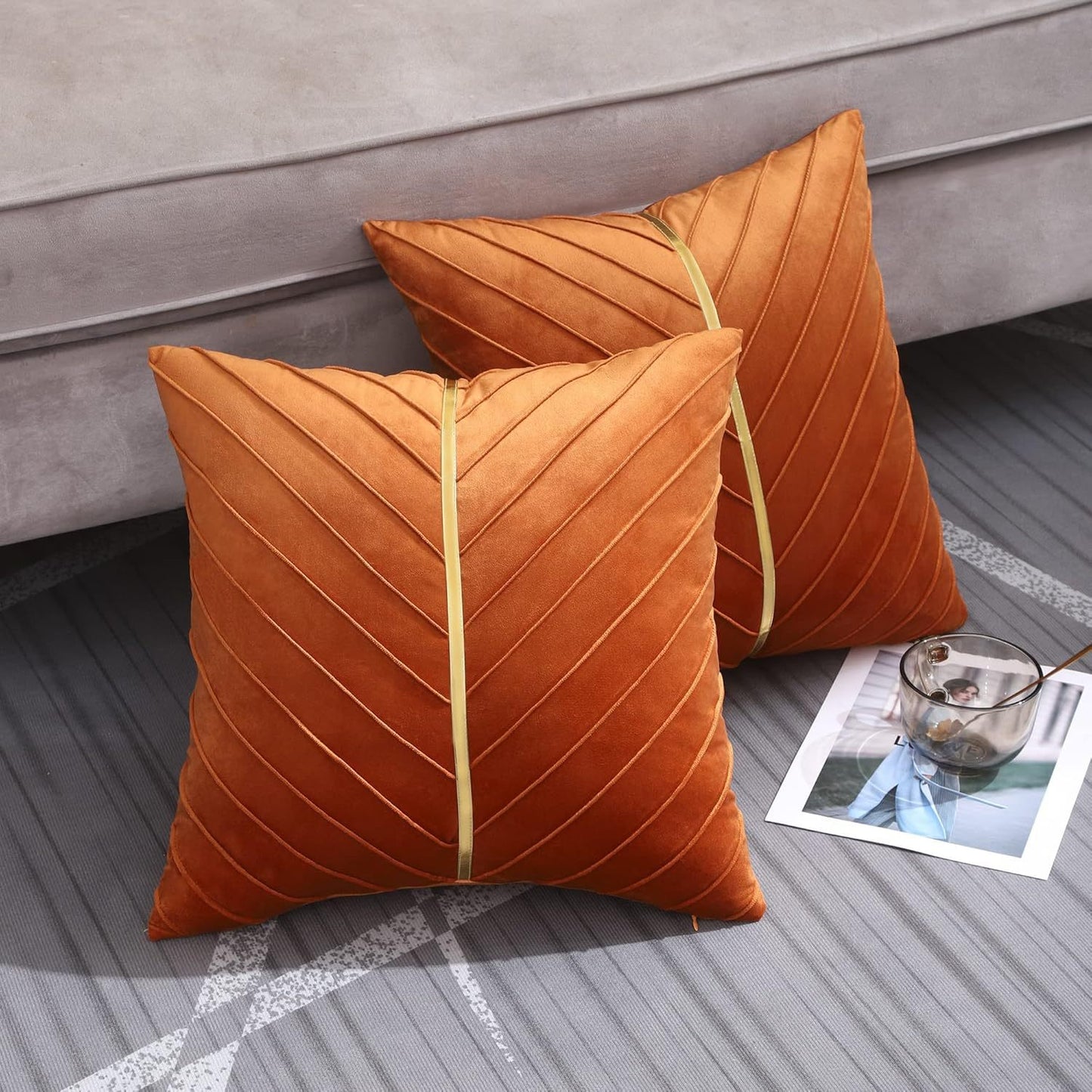 Home Simple Solid Color Flannel Pillow Cover