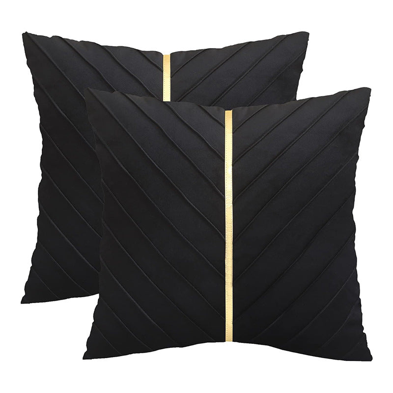 Home Simple Solid Color Flannel Pillow Cover