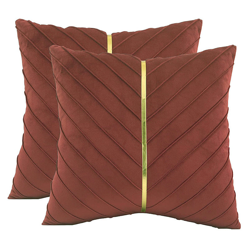 Home Simple Solid Color Flannel Pillow Cover