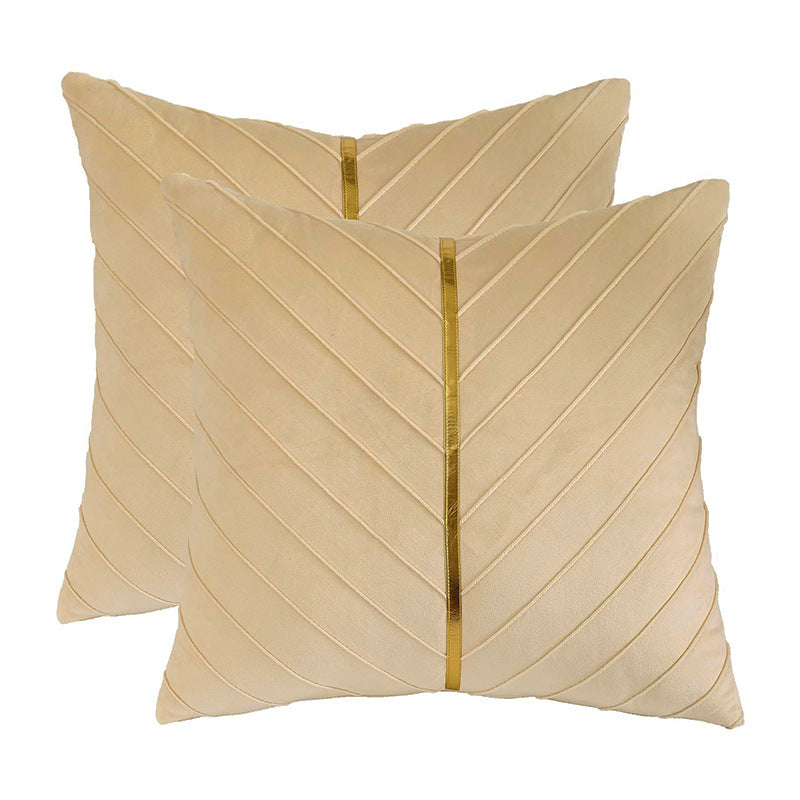 Home Simple Solid Color Flannel Pillow Cover