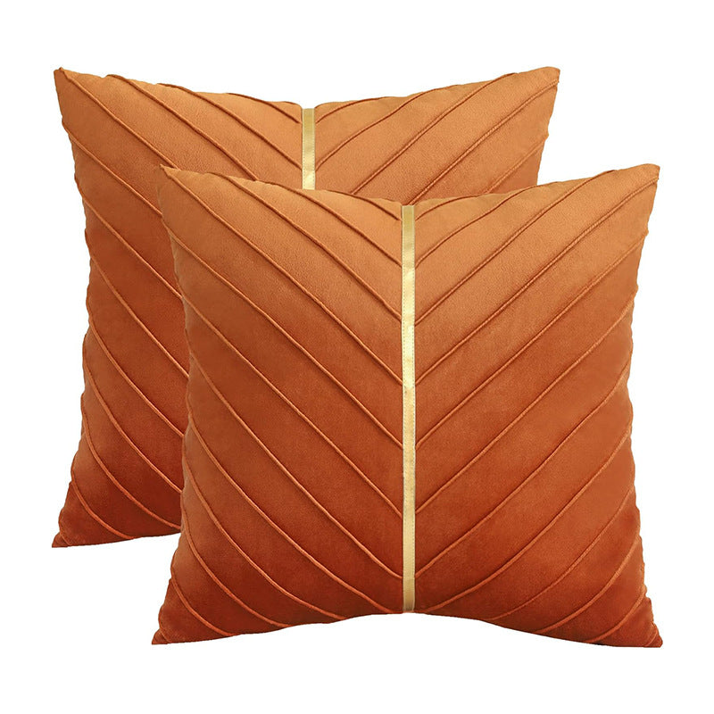 Home Simple Solid Color Flannel Pillow Cover