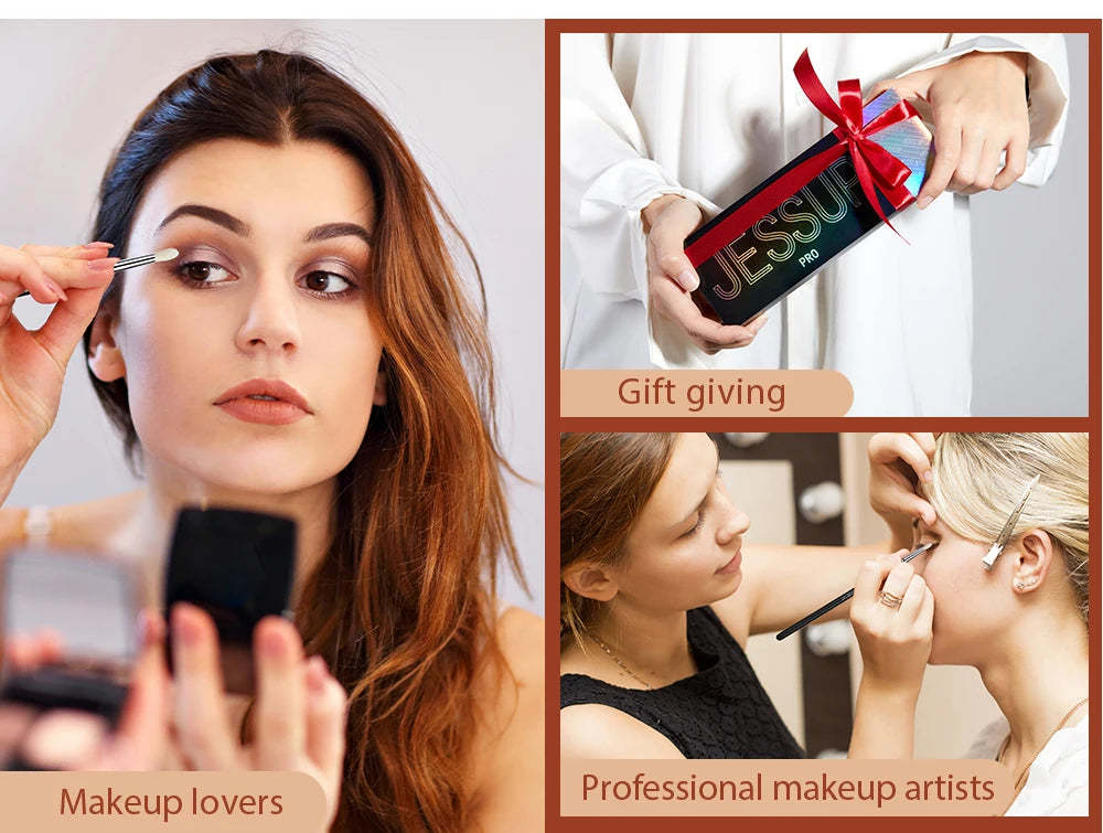 Jessup Eye Makeup Brushes Set,Professional Makeup Brush,Synthetic Eye Blending Brush Eyeshadow Brush Eyebrow Crease Shader T341