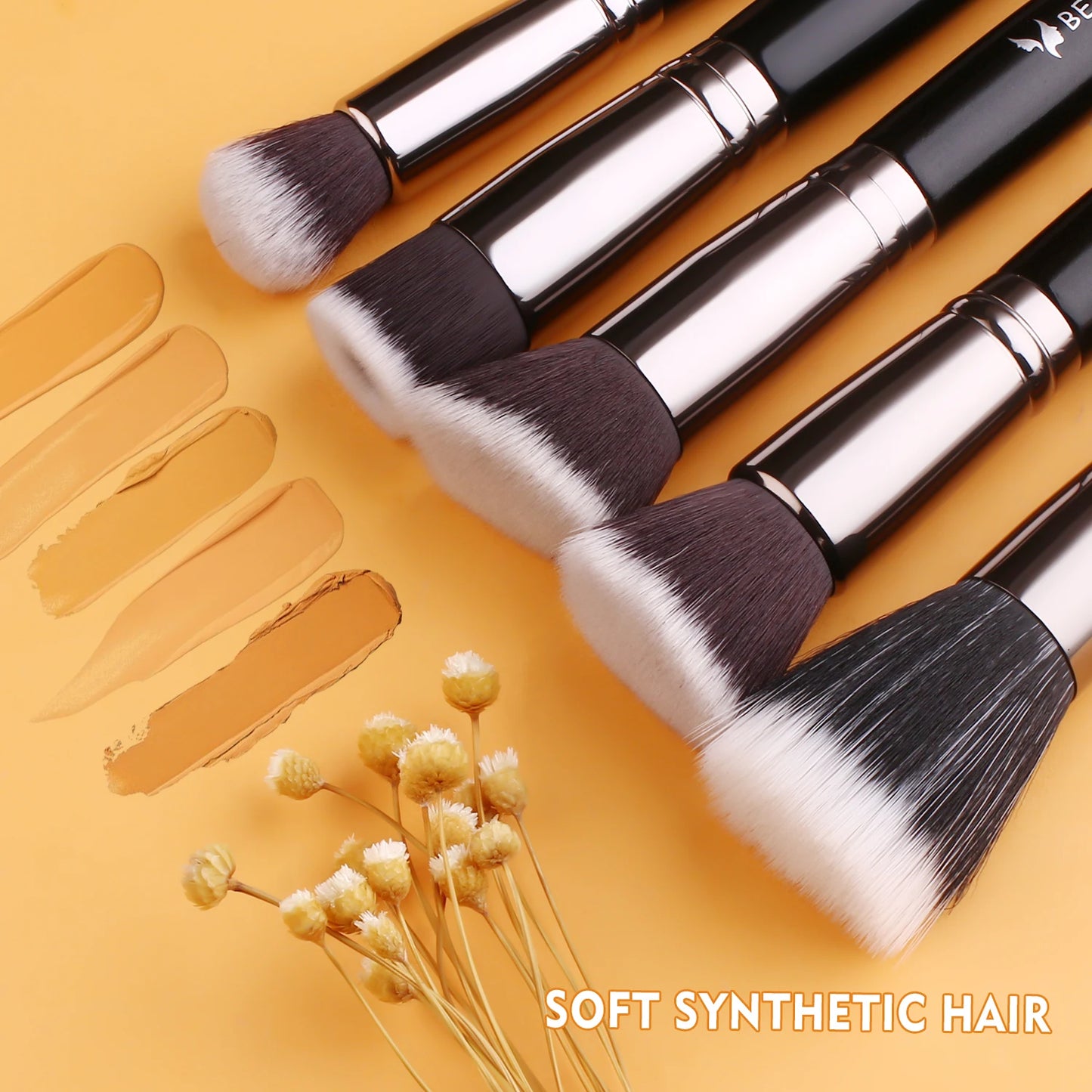 BEILI Professional Premium Makeup Brushes 12/15/22/30/35pcs Foundation Loose Powder Eye Blending Makeup Brush Set Low Price
