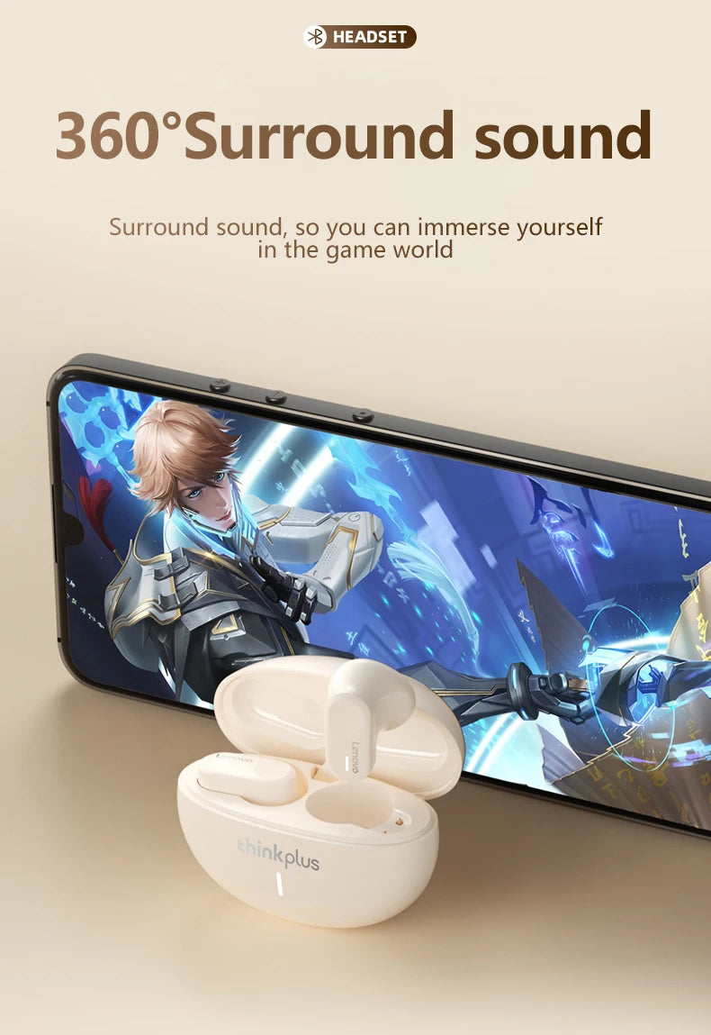 Original Lenovo LP19 Bluetooth 5.1 Earphones TWS Wireless In-Ear Earbuds Sports Headphones Dual HD Microphone Headset 2023 New