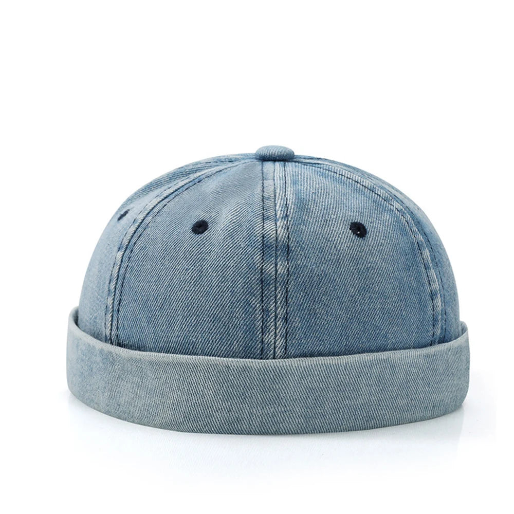 Brimless Skullies Cap Vintage Cotton Men Adjustable Landlord Docker Cap Multipurpos Beanie Hats Streetwear Dome Hat Hip Hop Hats