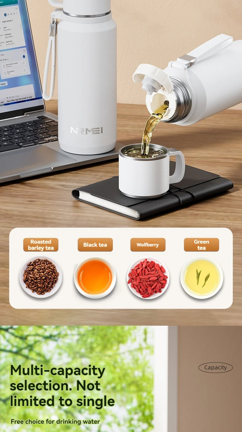 1.5L Thermos water bottle Stainless Steels Vacuum Flask Hot Coffee tea Water Heat Preservation Bottles Cold Tumbler drink