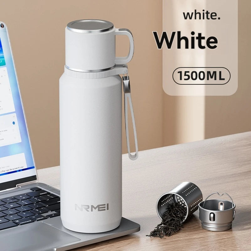 1.5L Thermos water bottle Stainless Steels Vacuum Flask Hot Coffee tea Water Heat Preservation Bottles Cold Tumbler drink
