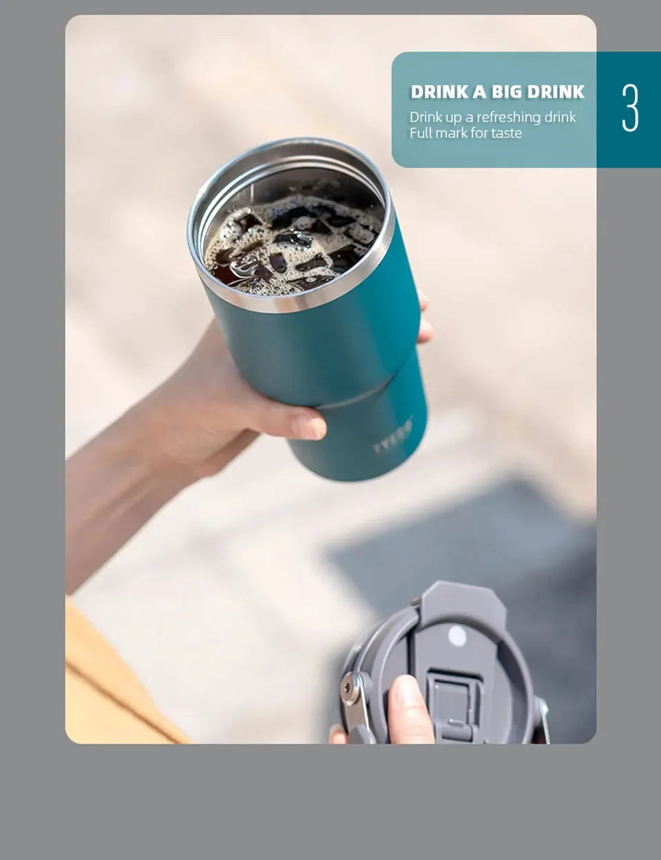 Tyeso 600ML Vacuum Insulated Travel Mug