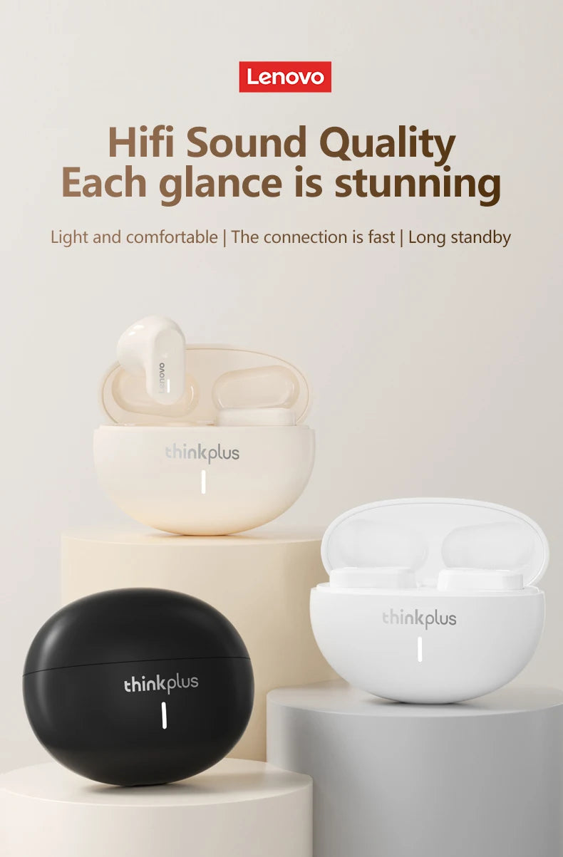 Original Lenovo LP19 Bluetooth 5.1 Earphones TWS Wireless In-Ear Earbuds Sports Headphones Dual HD Microphone Headset 2023 New