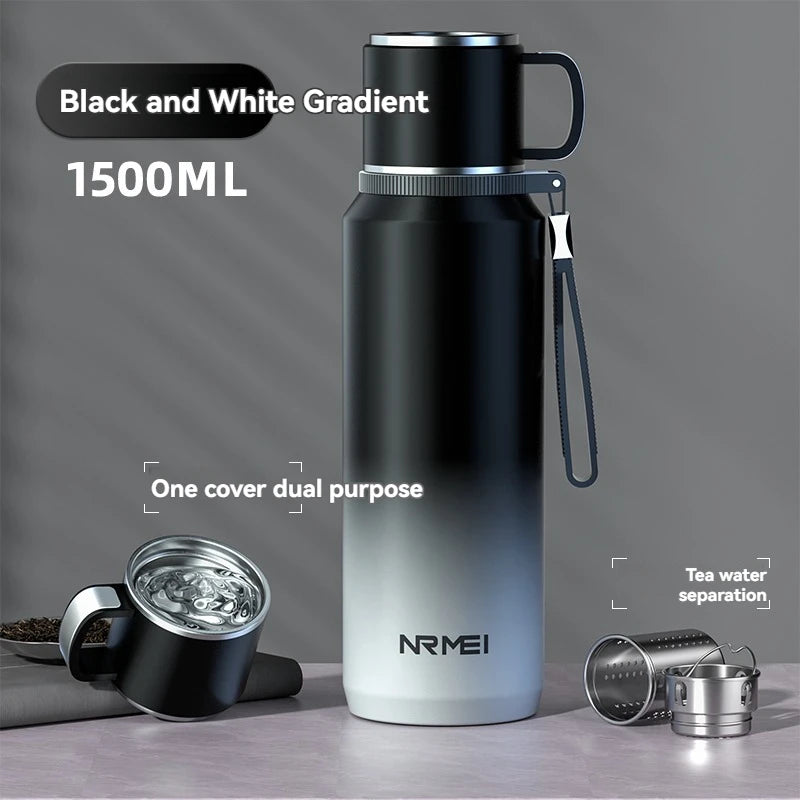 1.5L Thermos water bottle Stainless Steels Vacuum Flask Hot Coffee tea Water Heat Preservation Bottles Cold Tumbler drink