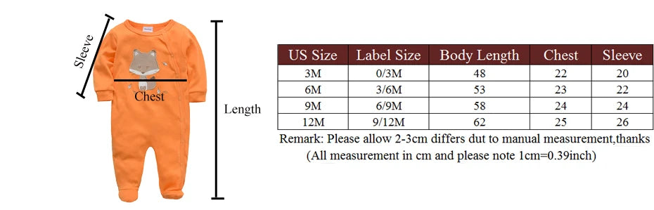 3/4 Pcs Kavkas Baby Boy Rompers Newborn Cotton Girls Clothes Long Sleeve Summer Soft Jumpsuit O-neck 0-12m Onesie Clothing