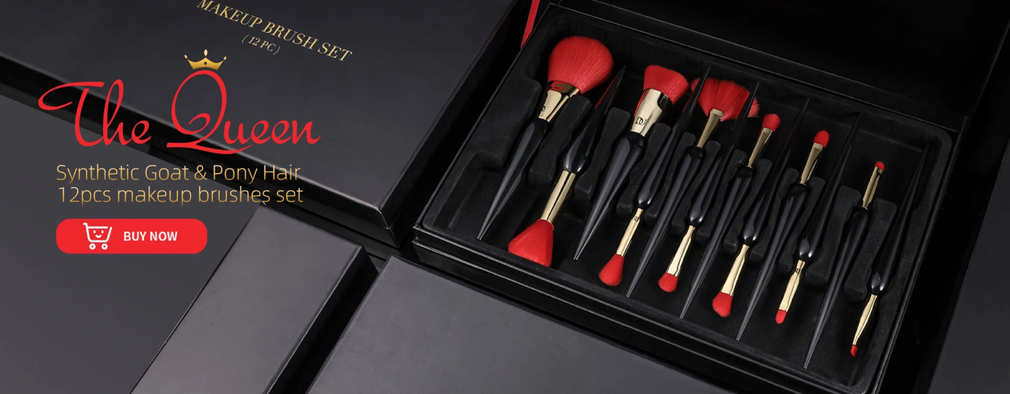 Ducare Makeup Brushes 11Pcs Professional Makeup Brush Set Foundation Powder Blush Eyeshadow Eyebrow Blending Brushes with Holder