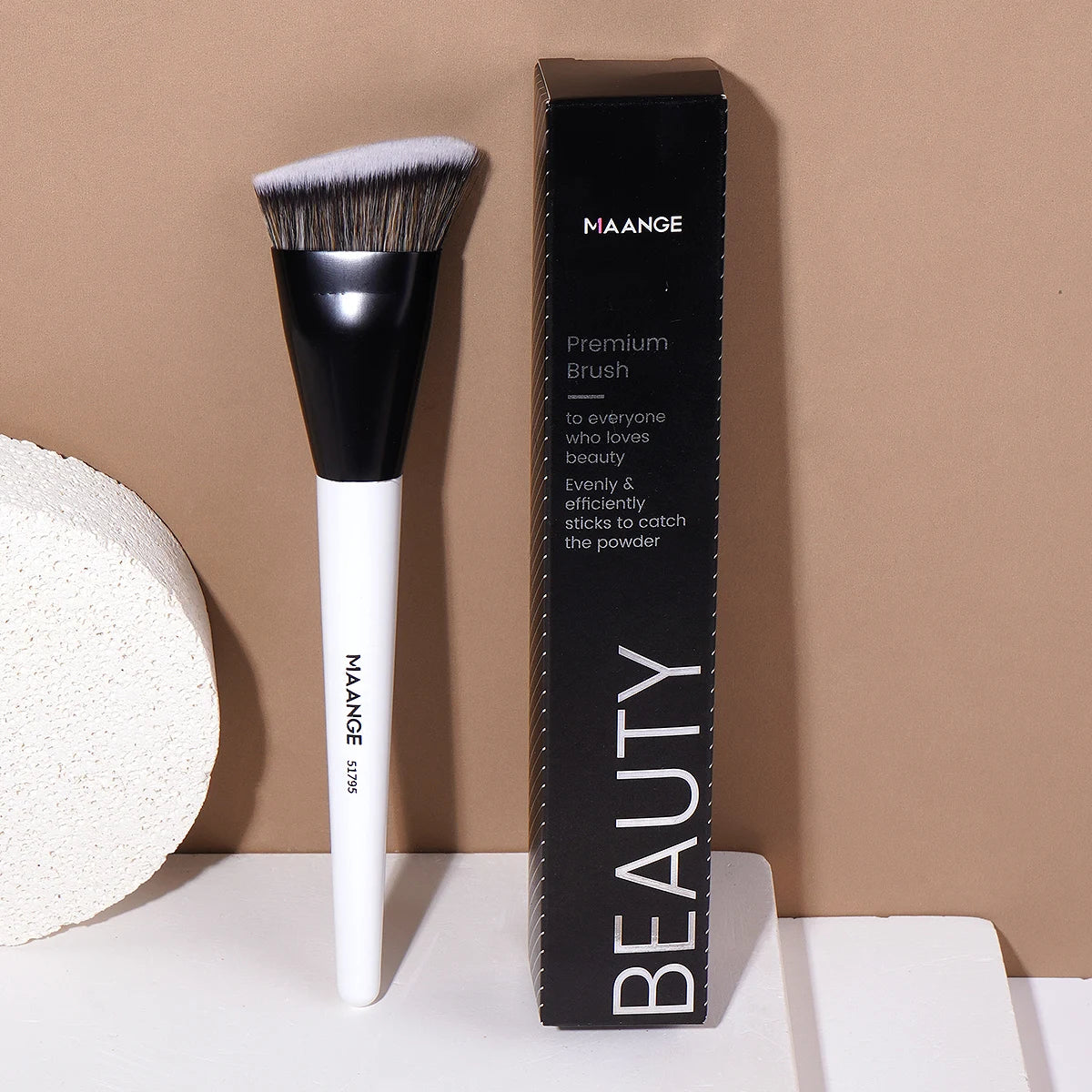 MAANGE Foundation Concealer Makeup Brushes Angled Brush Flat Top Brush Triangle Brush for Liquid Cream Blending Cosme