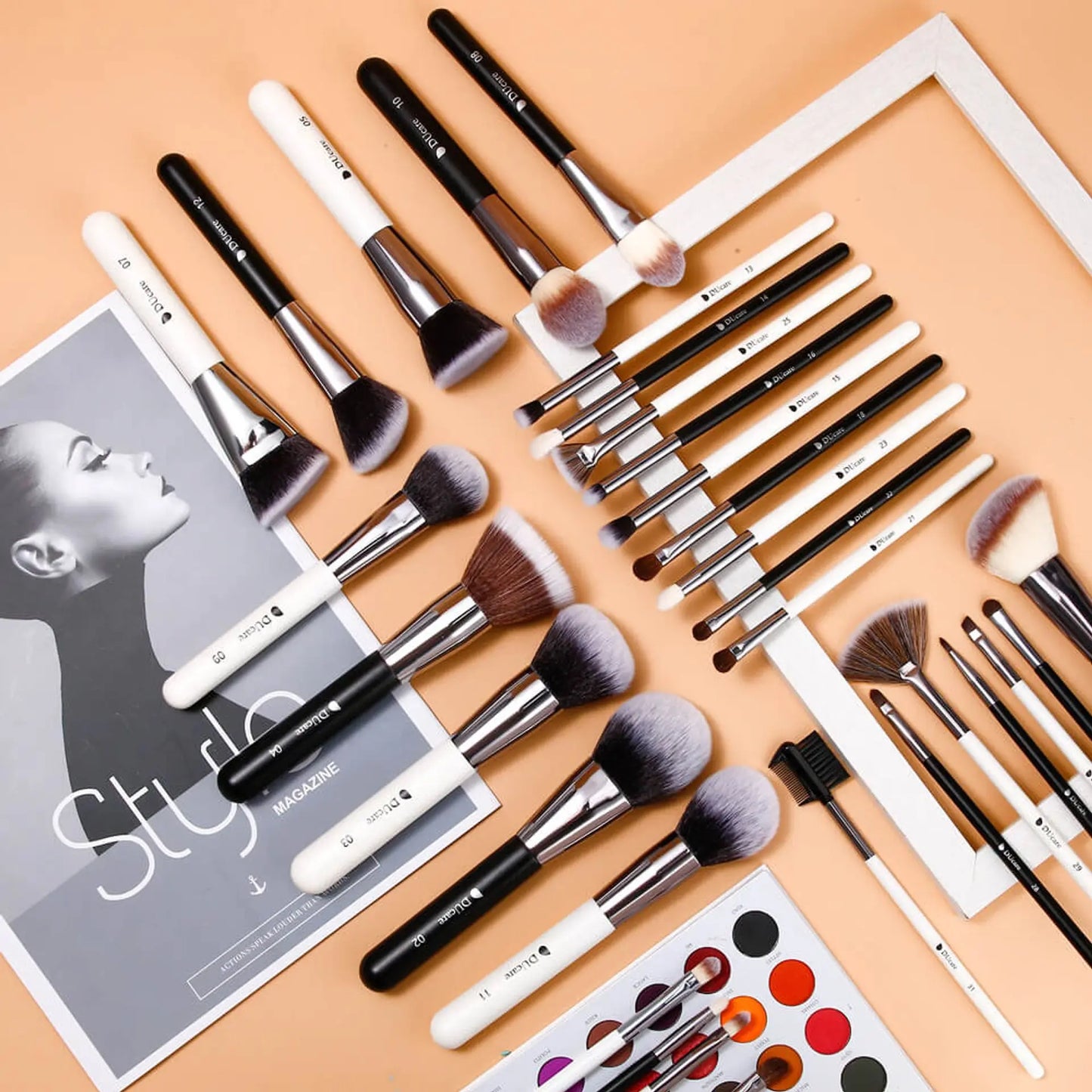 DUcare Professional Makeup Brush Set 10-32Pc Brushes Makeup Kit Synthetic Hair Foundation Power Eyeshadows Blending Beauty Tools