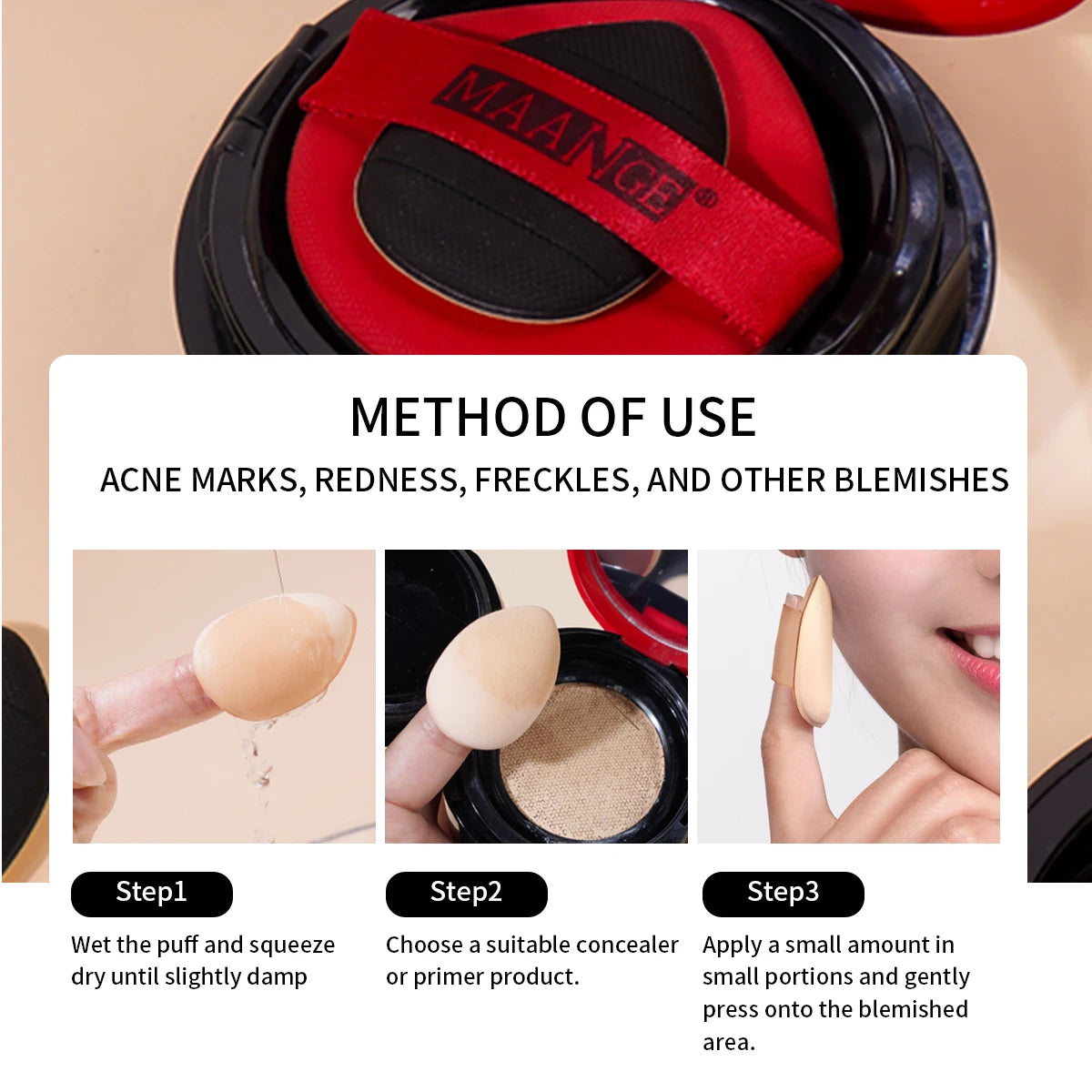 MAANGE 50pcs Makeup Tool Kit 32pcs Pro Foundation Makeup Brushes 13pcs Mixed Blender Sponges Puff Makeup Remover Pad for Travel