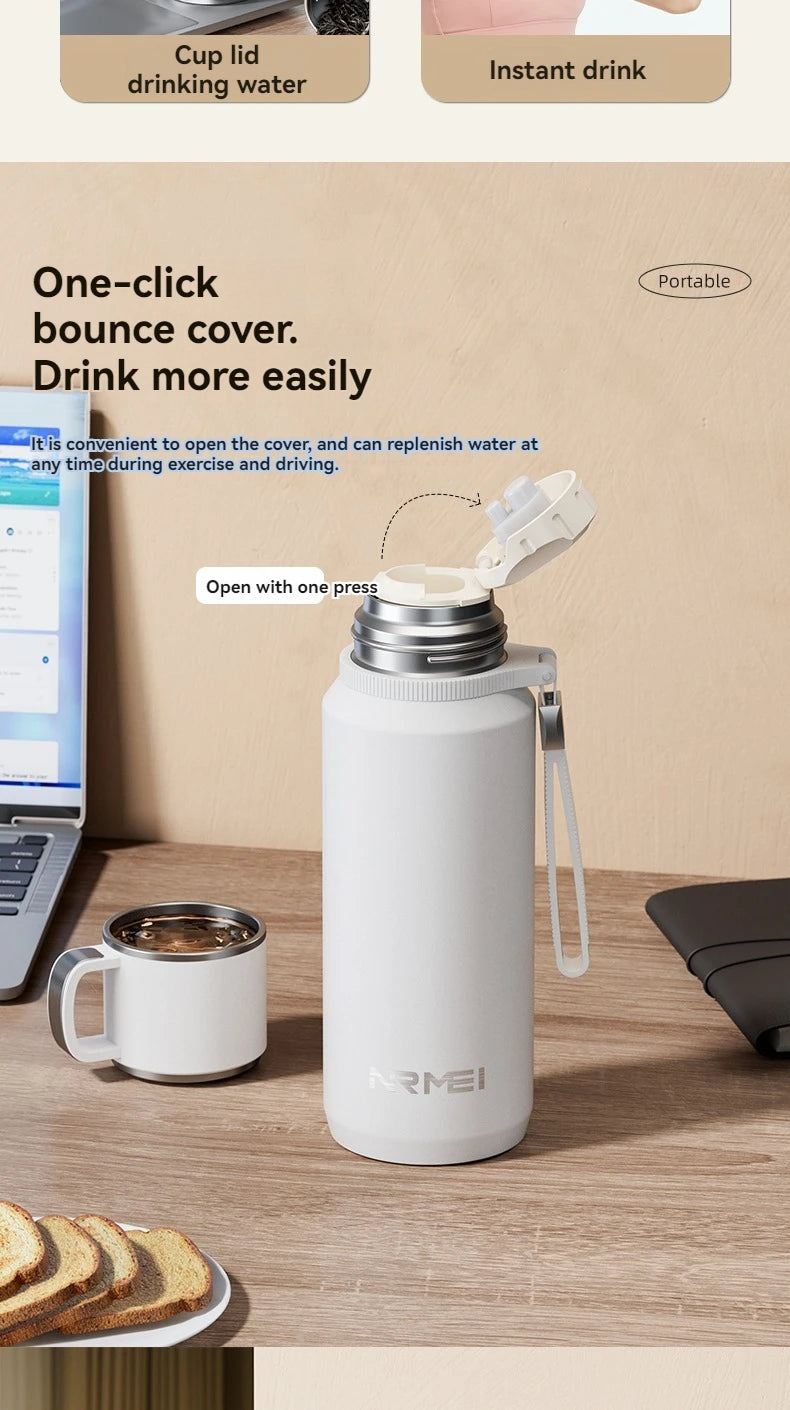 1.5L Thermos water bottle Stainless Steels Vacuum Flask Hot Coffee tea Water Heat Preservation Bottles Cold Tumbler drink