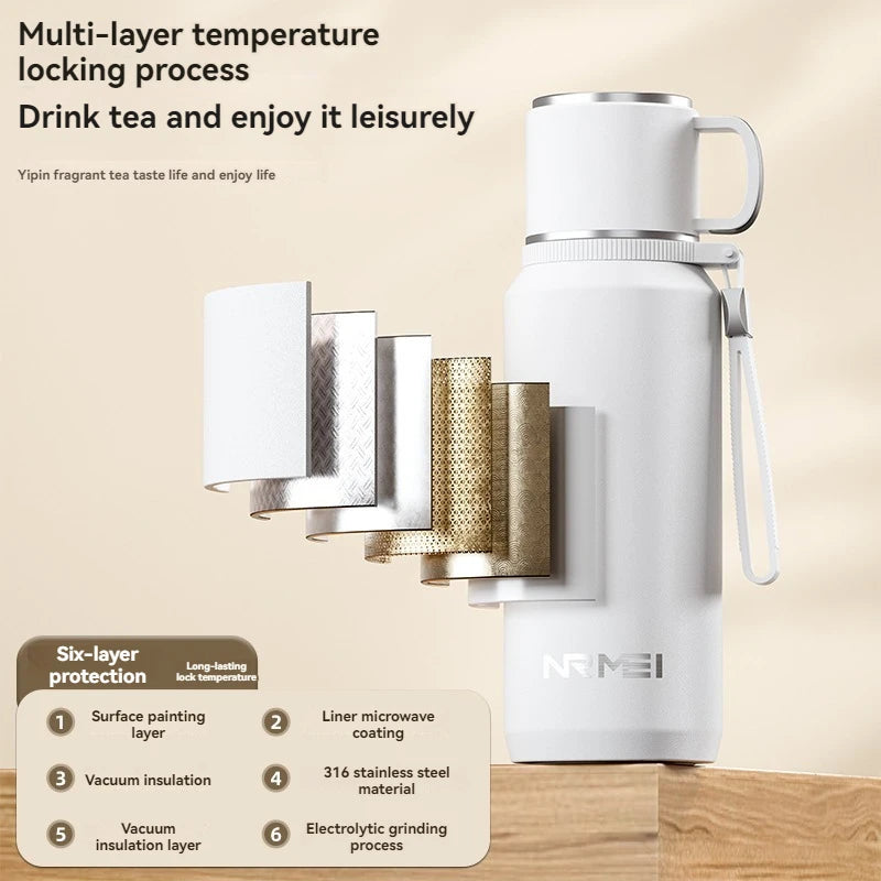 1.5L Thermos water bottle Stainless Steels Vacuum Flask Hot Coffee tea Water Heat Preservation Bottles Cold Tumbler drink