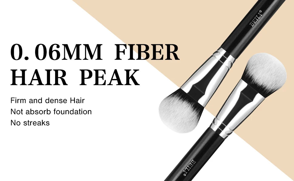 BEILI Professional Bevel Foundation Makeup Brush 1Pcs Soft Synthetic Hair For Liquid Cream Powder Emulsion Contouring Face Brush