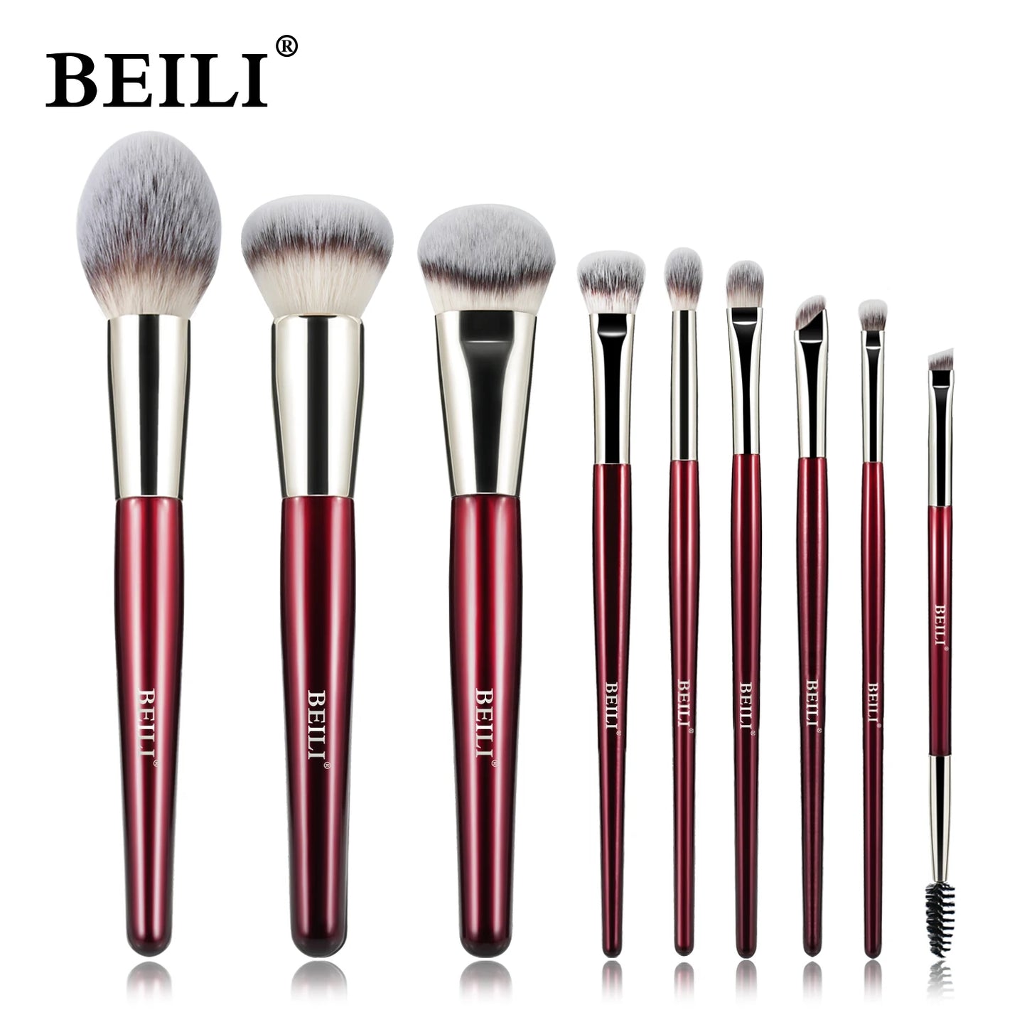 BEILI Professional Makeup Brushes Set 9/15/30 Pcs Foundation Contour Eyeshadow Blending Synthetic Hair Beauty Cosmetics Brush