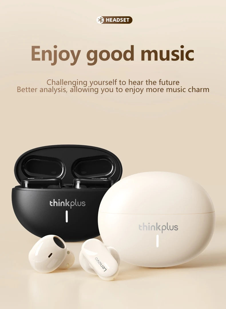 Original Lenovo LP19 Bluetooth 5.1 Earphones TWS Wireless In-Ear Earbuds Sports Headphones Dual HD Microphone Headset 2023 New