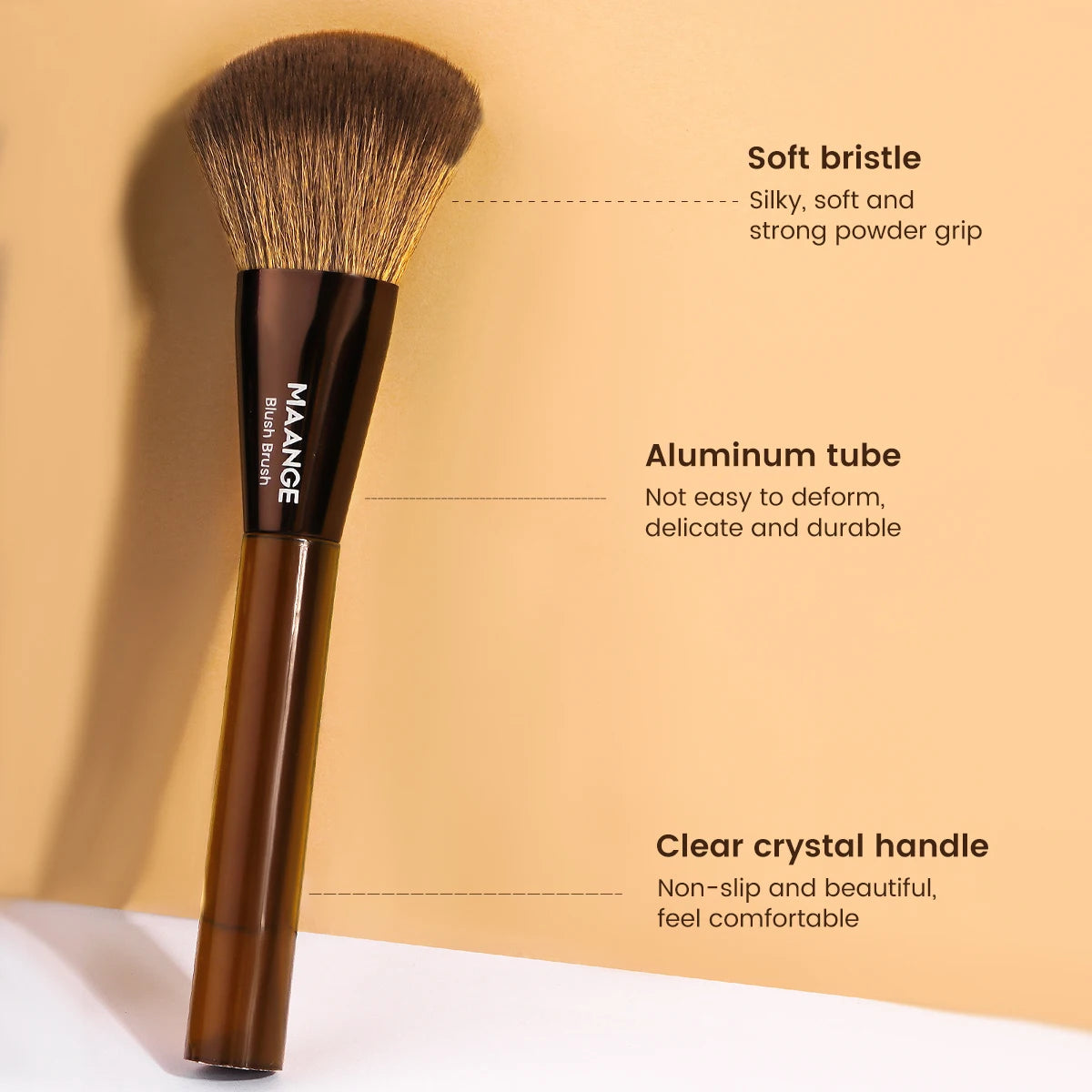 MAANGE Professional Makeup Brush Multifunctional Foundation Brush Blending Powder Tapered Kabuki Contour Brush Soft Dense Hair