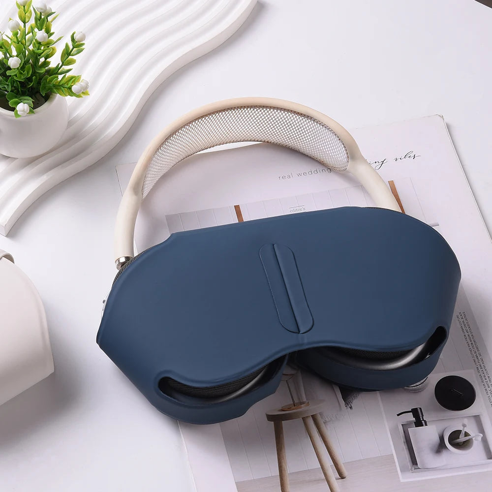 For AirPods Max Case Smart Earphone Protective Cover For Apple AirPods Max Leather Cases Soft Headphone Bags Coque Accessories