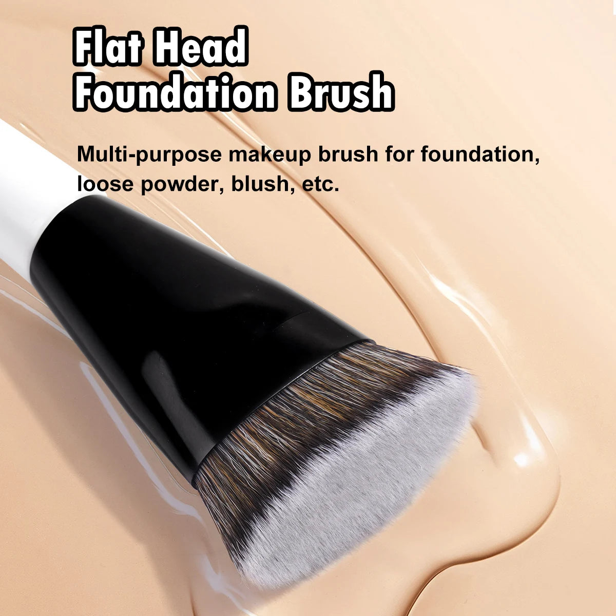 MAANGE Foundation Concealer Makeup Brushes Angled Brush Flat Top Brush Triangle Brush for Liquid Cream Blending Cosme
