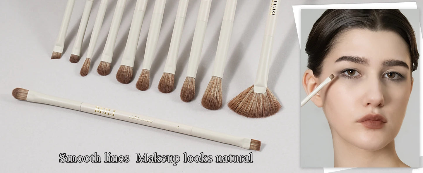 BEILI Professional Makeup Brush Set 15Pcs Beige Soft Hair Foundation Powder Blush Eyeshadow Contour Eyeliner Blush Cosmetics Kit
