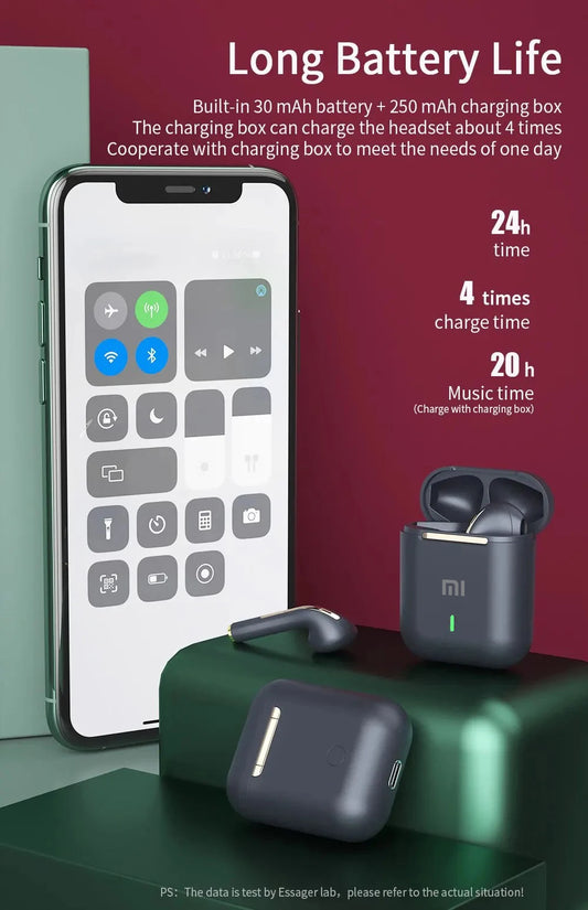 Original XIAOMI J18 Wireless Earphones Bluetooth Headset Game Waterproof Headset with Mic TWS Touch-controlled headphones