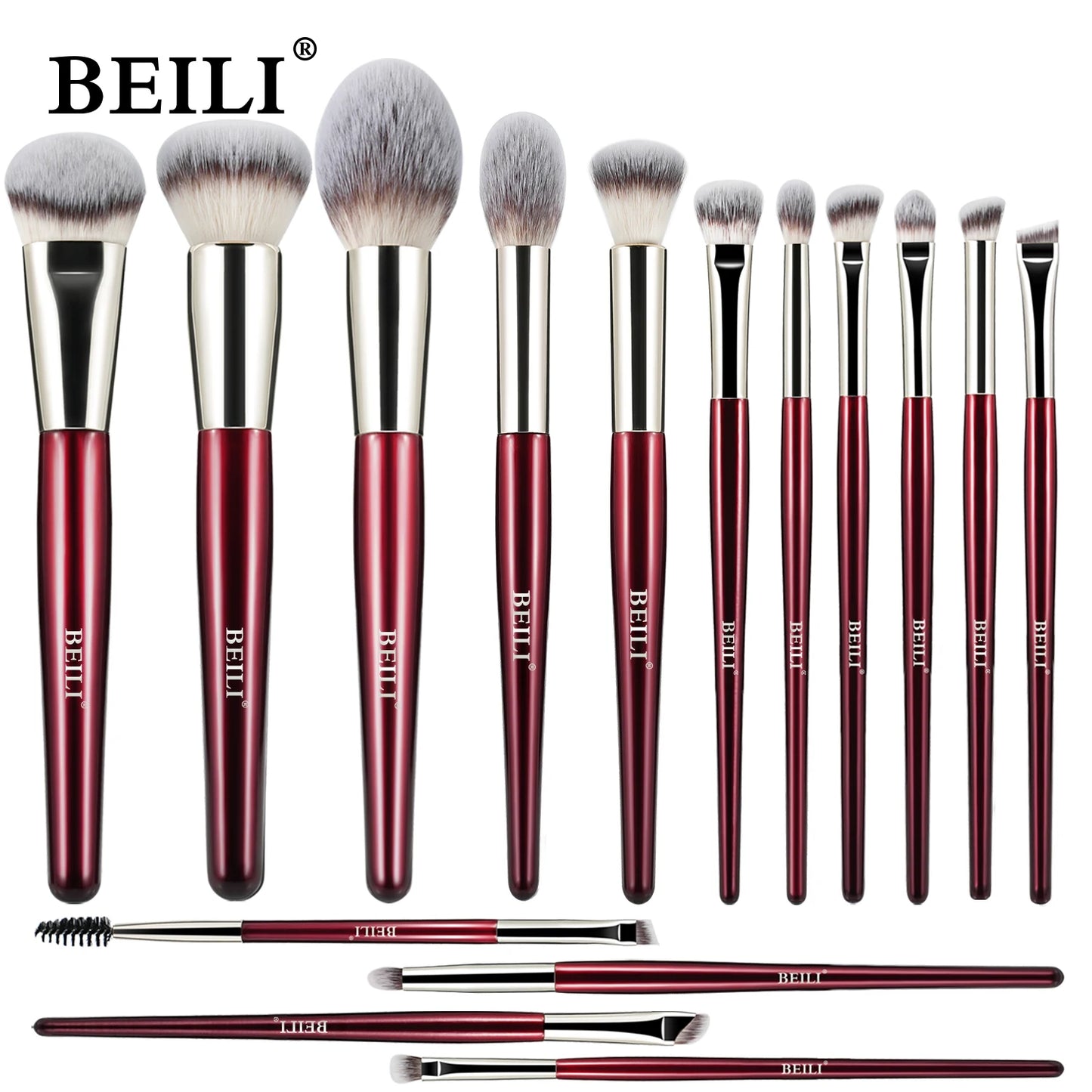 BEILI Professional Makeup Brushes Set 9/15/30 Pcs Foundation Contour Eyeshadow Blending Synthetic Hair Beauty Cosmetics Brush