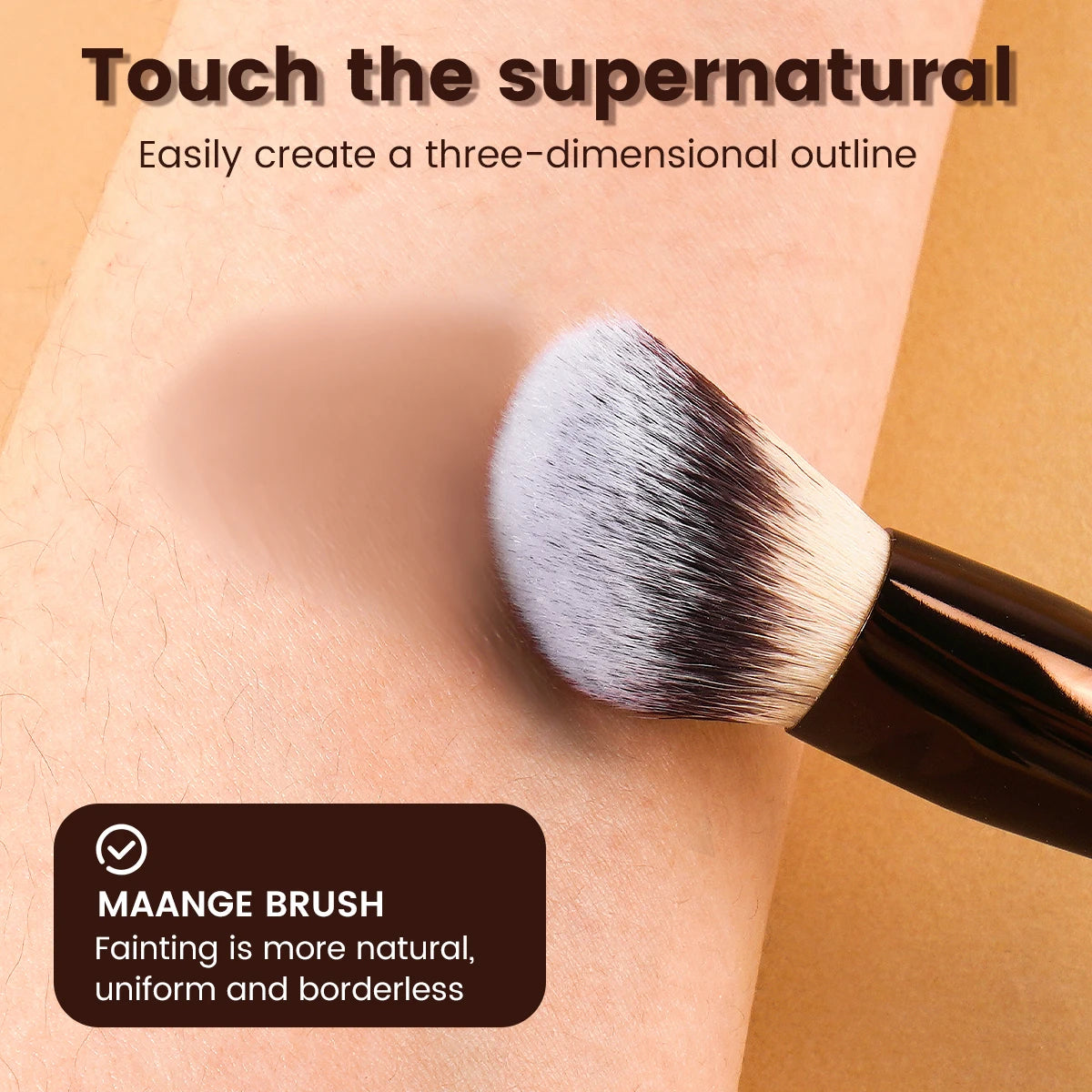 MAANGE 3pcs Dual-Head Multifunctional Makeup Brushes Sloping Foundation Concealer Brush Kabuki for Liquid Cream Blending Beauty