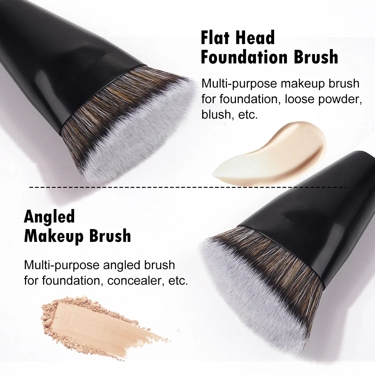 MAANGE Foundation Concealer Makeup Brushes Angled Brush Flat Top Brush Triangle Brush for Liquid Cream Blending Cosme