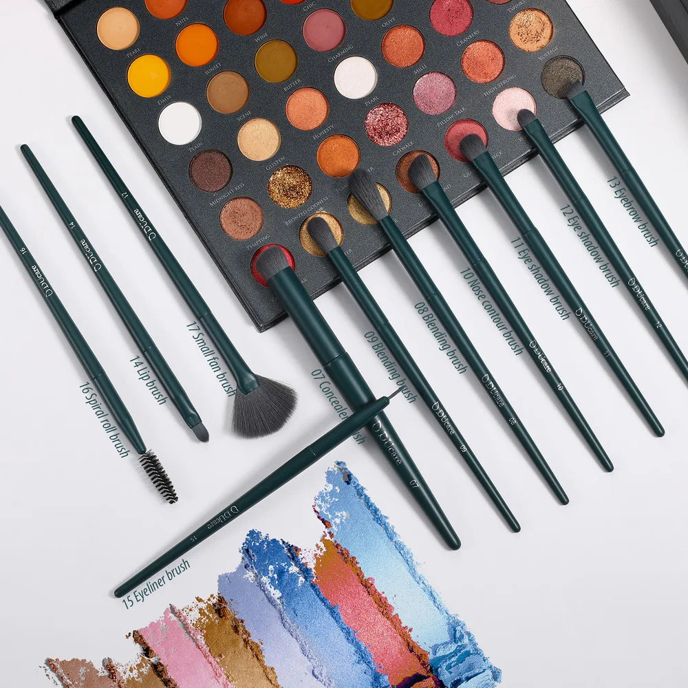 DUcare Professional Makeup Brushes kits Synthetic Hair 17Pcs with Sponge & cleaning tools Pad for Cosmetics Foundation Eyeshadow